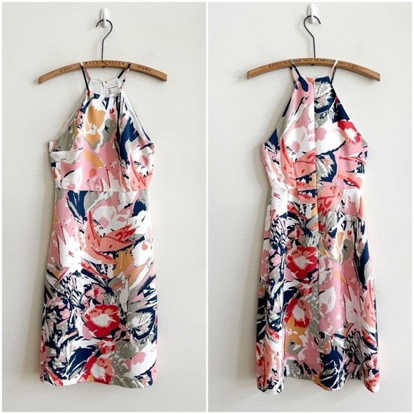 CLUB MONACO • Scharpettah Floral-Print Halter Dress - Picture 4 of 15